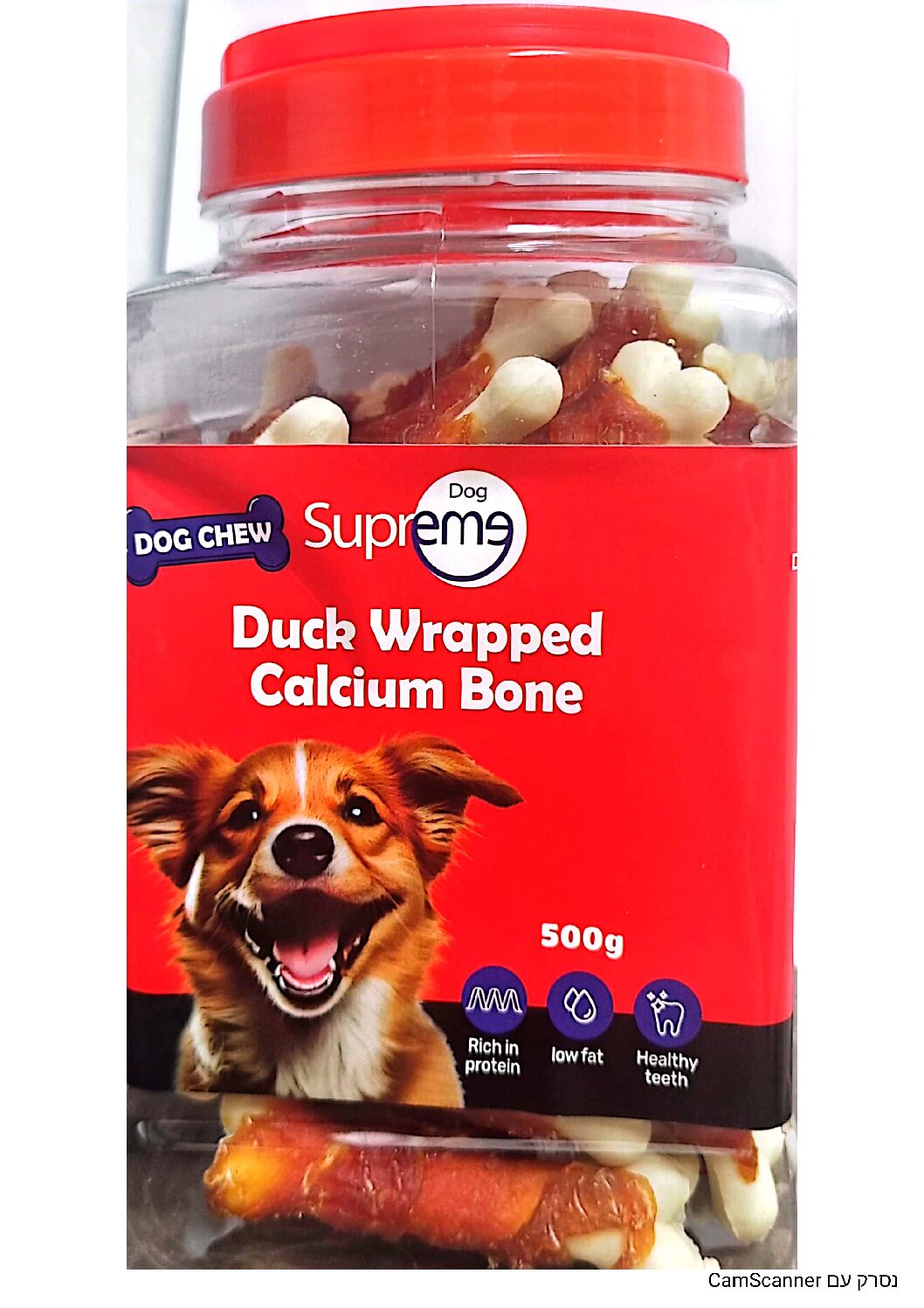 ביופט חטיף סופרים SUPREME עצם סידן עטופה ברווז 500 ג Biopet