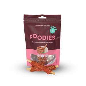 חטיף פודיס גלילת כבש, אורז ועור ובקר 100 גר חטיף פודיס גלילת כבש, אורז ועור ובקר 100 גר