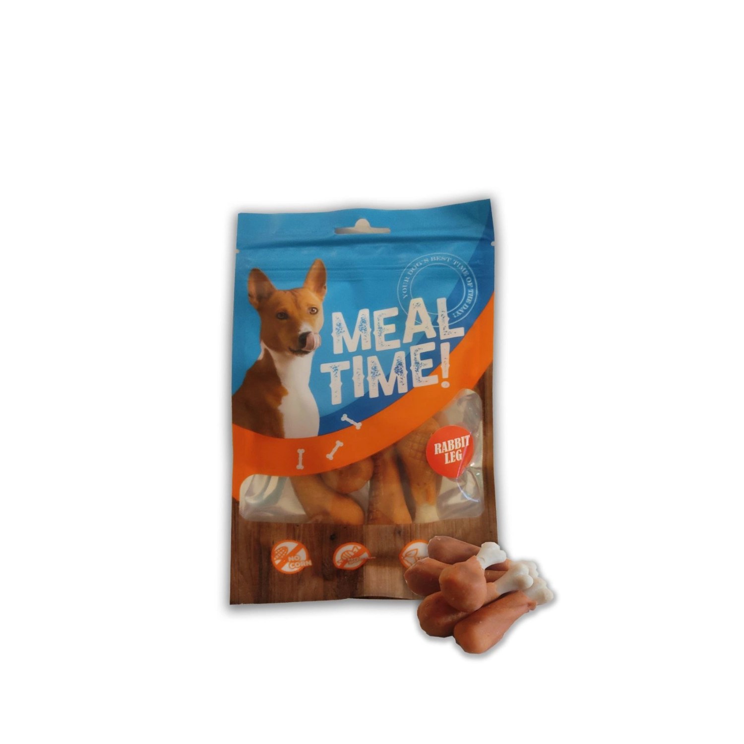 מיל טיים חטיף נגיסי לכלב Meal Time רגלי ארנבת