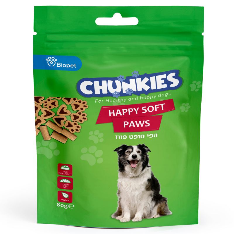 צ’אנקיז חטיף לכלב כפות רך 80 ג Chunkies צ’אנקיז חטיף לכלב כפות רך 80 ג Chunkies