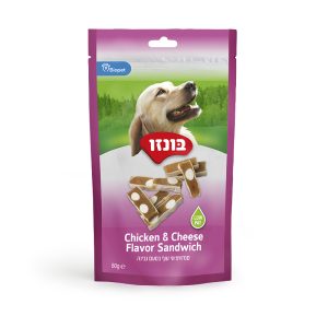 בונזו חטיף סנדוויצ’וני עוף בטעם גבינה 80 ג-Bonzo