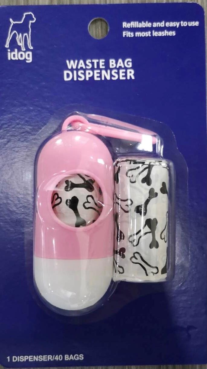 נרתיק שק קקי ורוד לבן נרתיק שק קקי ורוד לבן