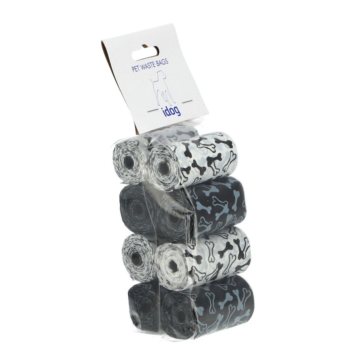 שקיות צרכים-שקיות מתכלות, עם הדפס WALKAHOLIC ואייקון iDog.