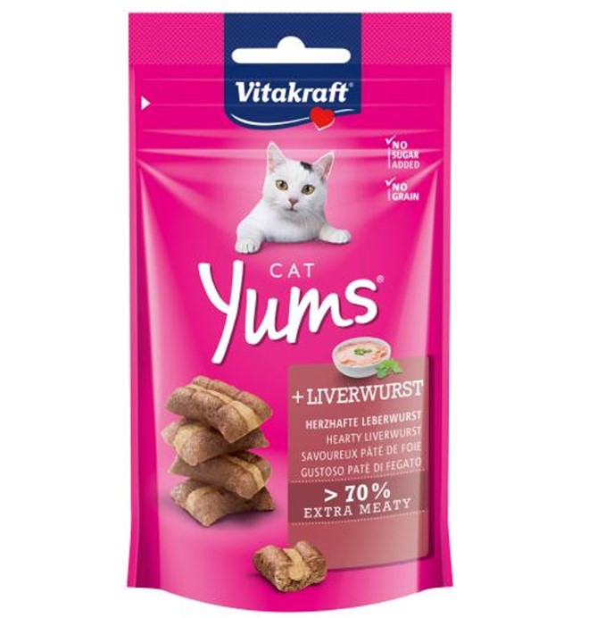 ויטה קראפט חטיפי קט יאמס נקניקיות וכבד לחתול 40 ג Vita Kraft ויטה קראפט חטיפי קט יאמס נקניקיות וכבד לחתול 40 ג Vita Kraft