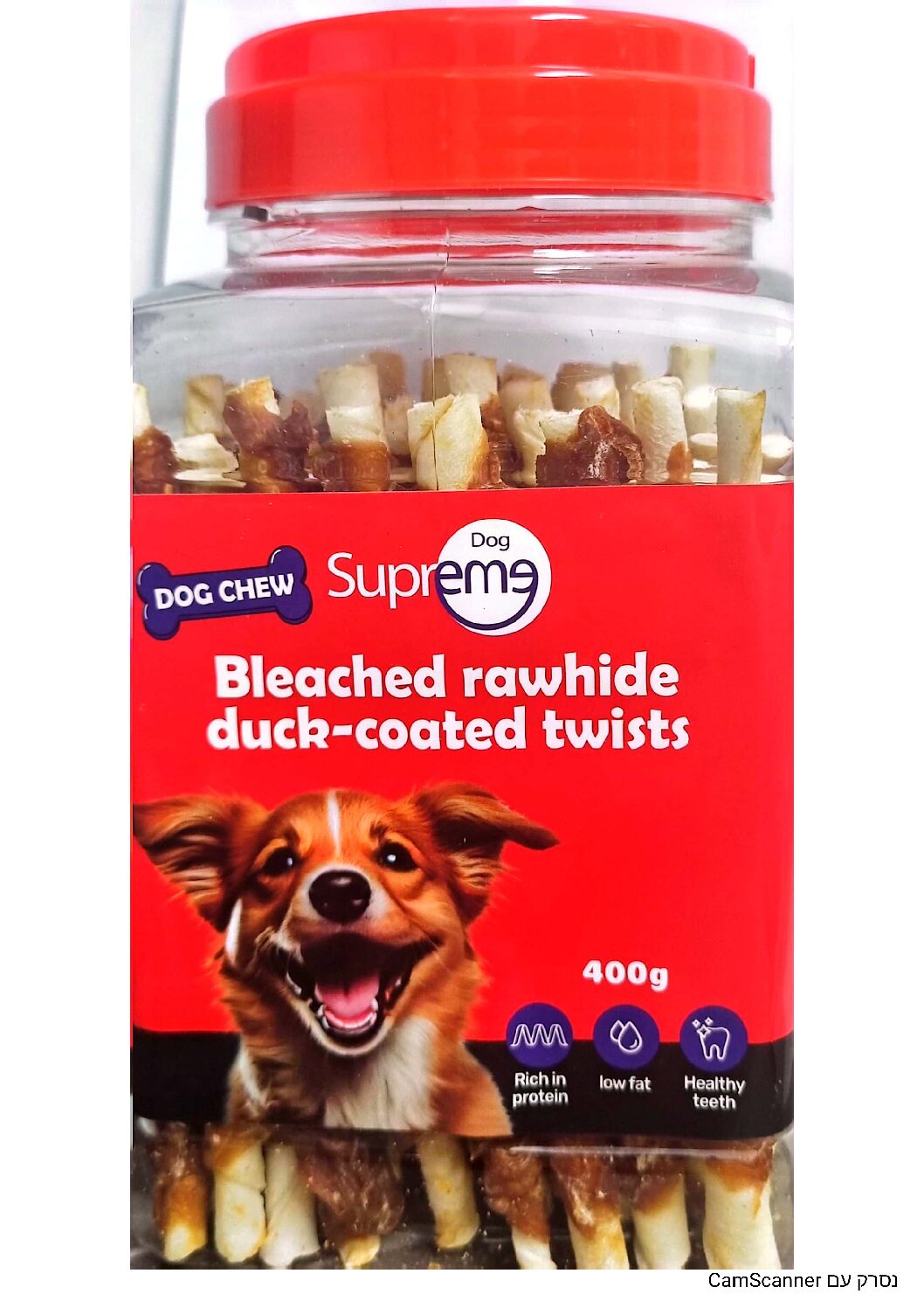 ביופט חטיף סופרים SUPREME טוויסט עור מצופה ברווז 400 ג Biopet