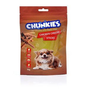 צ’אנקיז חטיף מקלות עוף גבינה לכלב 80 ג Chunkies צ’אנקיז חטיף מקלות עוף גבינה לכלב 80 ג Chunkies