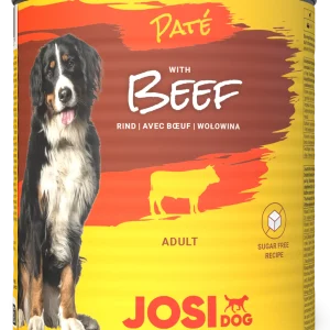 קופסת שימורי מזון רטוב לכלבים JosiDog – בשר צייד / עוף / בקר ברוטב – 415 גרם