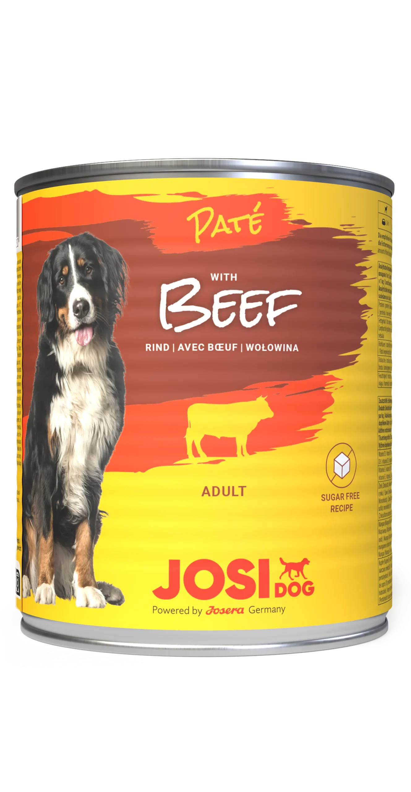 קופסת שימורי מזון רטוב לכלבים JosiDog – בשר צייד / עוף / בקר ברוטב – 415 גרם