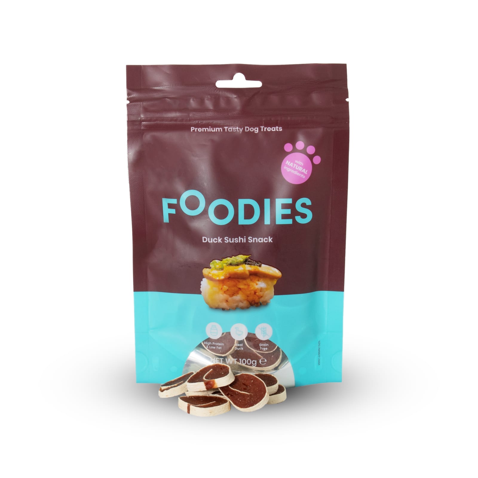 חטיף פודיס סושי ברווז 100 גר חטיף פודיס סושי ברווז 100 גר