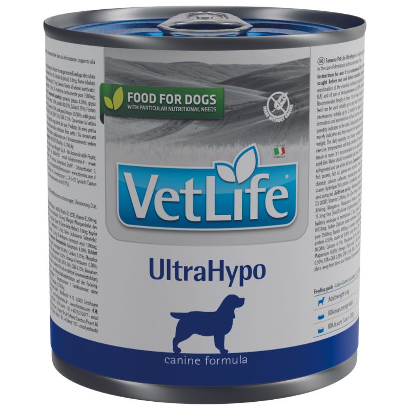 קופסת שימורים רפואית לכלבים עם אלרגיות חמורות ורגישויות תזונתיות