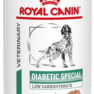 קופסת שימורים מזון רפואי לכלבים דל פחמימות לניהול סוכרת – 410 גרם