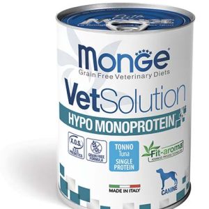 מזון רפואי רטוב לכלבים עם חלבון יחיד, של Monge VetSolution, 400 גרם