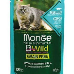 מונג BW דג בקלה וירקות לחתול פאוץ 85 ג’ר-Monge מונג BW דג בקלה וירקות לחתול פאוץ 85 ג’ר-Monge