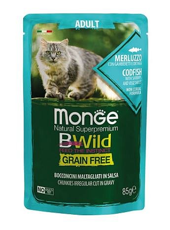 מונג BW דג בקלה וירקות לחתול פאוץ 85 ג’ר-Monge מונג BW דג בקלה וירקות לחתול פאוץ 85 ג’ר-Monge