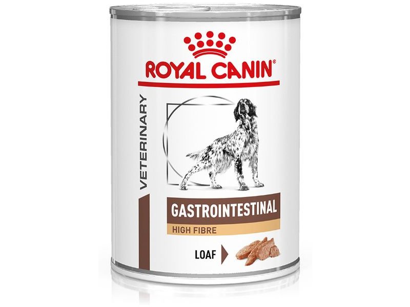 קופסת שימורים מזון רפואי לכלבים עתיר סיבים לתמיכה במעי הגס – 410 גרם