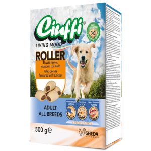 שק חטיפי רולר פריכים לכלבים Ciopy Roller 500 גרם.